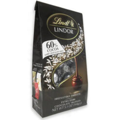 【March Promotion】Lindt Chocolate Lindor Truffles - 60% Extra Dark Chocolate Bag: 6-Piece Case