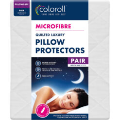 Coloroll Microfibre Quilted Luxury Pillow Protectors 2 Pack