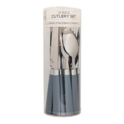 16 Piece Grey Cutlery Set