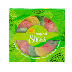 Sugar Coated Tropical Strawberry, Pineapple & Mango Flavour Jelly Slices 110g