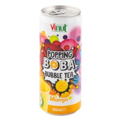 Vinut Popping Boba Bubble Tea Mango Flavour 320ml