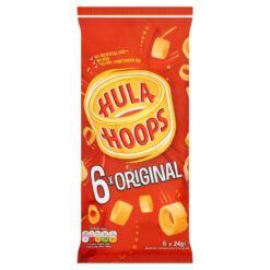 Hula Hoops Original Multipack - 6 x 24g Bags of Crunchy Potato Snacks