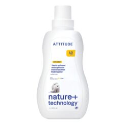 ATTITUDE - Liquid Fabric Softener, Plant-Based & Vegan, HE Compatible, Citrus Zest, 1.07 kg