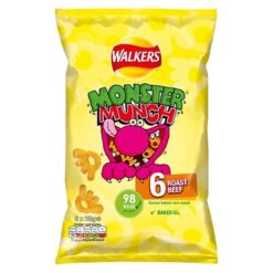 Walkers Monster Munch Roast Beef Flavour Crisps Multipack 6x20g