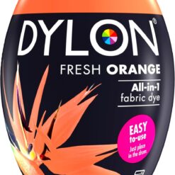 DYLON Washing Machine Fabric Dye Pod for Clothes & Soft Furnishings – Fresh Orange, 350g