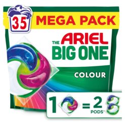 Ariel The Big One PODS Laundry Capsules, 35 Washes, Colour – 2X Stain & Odour Removal
