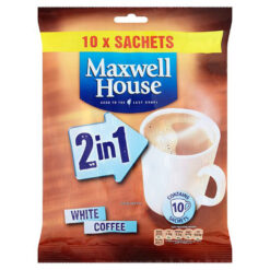 Maxwell House Instant 2 in 1 White Coffee Sachet 15.2g x 10 Pack